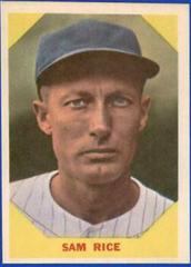 Sam Rice #34 Baseball Cards 1960 Fleer Prices