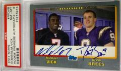 Michael Vick, Drew Brees Football Cards 2001 Topps Rookie Premiere Autograph Prices