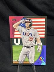 Mike Trout [Black] Baseball Cards 2023 Topps World Classic Stars Prices