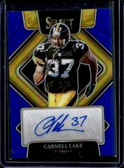 Carnell Lake [Blue] #SIP-CLA Football Cards 2021 Panini Select Signatures Prizm Prices
