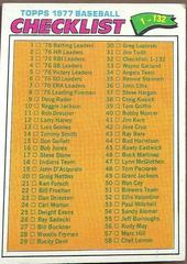 Checklist 1-132 #32 Baseball Cards 1977 Topps Prices