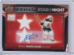 Brad Marchand [Autograph] Hockey Cards 2021 Upper Deck Credentials 2nd Star of the Night Prices