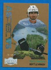 Matty Beniers [Gold ] #A-23 Hockey Cards 2022 Skybox Metal Universe Aspects Prices
