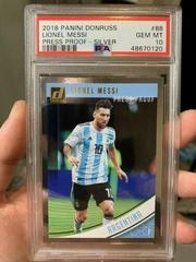 Lionel Messi [Press Proof Silver] Soccer Cards 2018 Panini Donruss Prices