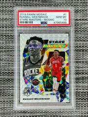 Russell Westbrook [White Mosaic] #1 Basketball Cards 2019 Panini Mosaic Stare Masters Prices