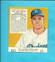 Pee Wee Reese #10 Baseball Cards 1953 Red Man Tobacco Prices
