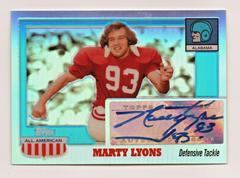 Marty Lyons [Chrome Refractor] #A-ML Football Cards 2005 Topps All American Autograph Prices
