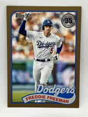 Freddie Freeman [Gold] #89B-29 Baseball Cards 2024 Topps 1989 Prices