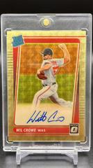 Wil Crowe [Gold] #RRS-WC Baseball Cards 2021 Panini Donruss Optic Rated Rookie Signatures Prices