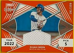 Elijah Green [Orange] #FRM-EG Baseball Cards 2022 Panini Elite Extra Edition First Round Materials Prices
