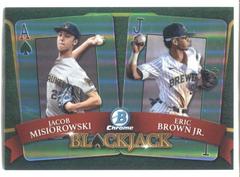 Jacob Misiorowski, Eric Brown Jr. [Green] #BJ-4 Baseball Cards 2022 Bowman Draft Blackjack Prices