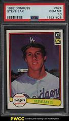 Steve Sax #624 Baseball Cards 1982 Donruss Prices