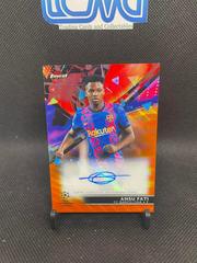Ansu Fati [Orange Wave] Soccer Cards 2021 Topps Finest UEFA Champions League Autographs Prices