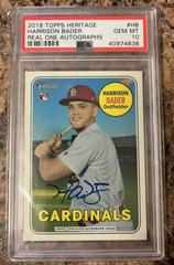 Harrison Bader #HB Baseball Cards 2018 Topps Heritage Real One Autographs Prices