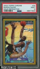 Baron Davis [Gold Refractor] #29 Basketball Cards 2003 Topps Chrome Prices