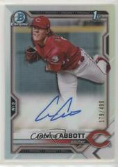 Andrew Abbott [Refractor] Baseball Cards 2021 Bowman Draft Pick Chrome Autographs Prices