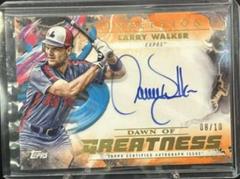 Larry Walker [Orange] Baseball Cards 2023 Topps Inception Dawn of Greatness Autographs Prices