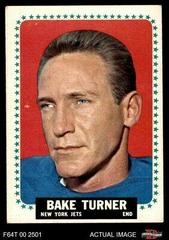 Bake Turner #127 Football Cards 1964 Topps Prices