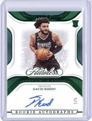 David Roddy [Emerald] #19 Basketball Cards 2022 Panini Flawless Rookie Autograph Prices