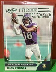 Justin Jefferson [Green] #7 Football Cards 2023 Panini Prestige For the Record Prices