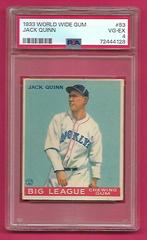 Jack Quinn #53 Baseball Cards 1933 World Wide Gum Prices