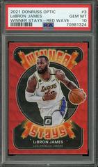 LeBron James [Red Wave] Basketball Cards 2021 Panini Donruss Optic Winner Stays Prices