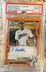 Pedro Pineda [Orange Shimmer Refractor] #CPA-PP Baseball Cards 2021 Bowman Chrome Prospect Autographs Prices