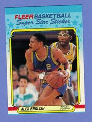 Alex English #4 Basketball Cards 1988 Fleer Sticker Prices