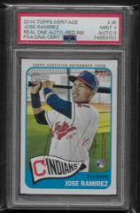 Jose Ramirez [Red Ink] #JR Baseball Cards 2014 Topps Heritage Real One Autographs Prices