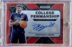 Donovan Clingan [Choice Red] #CP-DVC Basketball Cards 2023 Panini Prizm Draft Picks College Penmanship Autographs Prices