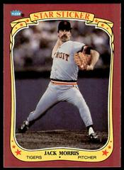 Jack Morris #79 Baseball Cards 1986 Fleer Star Stickers Prices