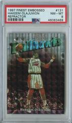 Hakeem Olajuwon [Refractor] Basketball Cards 1997 Finest Embossed Prices