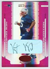 Vince Wilfork [Mirror Red Autograph] #199 Football Cards 2004 Leaf Certified Materials Prices