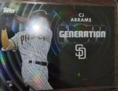 CJ Abrams [Black] #GN-63 Baseball Cards 2022 Topps Update Generation Now Prices