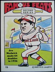 Joe Medwick Baseball Cards 1980 Laughlin Famous Feats Prices