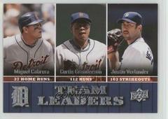 Curtis Granderson, Justin Verlander, Miguel Cabrera Baseball Cards 2009 Upper Deck Prices