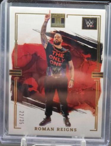 Roman Reigns [Gold] #1 Wrestling Cards 2023 Panini Impeccable WWE