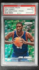 Joel Embiid [Green Mojo] #33 Basketball Cards 2014 Panini Prizm SP Variations Prices
