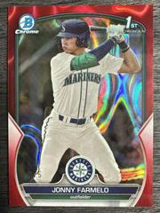 Jonny Farmelo [Red Lava] #BDC-177 Baseball Cards 2023 Bowman Draft Chrome Prices