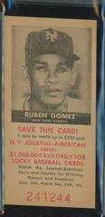 Ruben Gomez Baseball Cards 1954 NY Journal American Prices