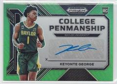 Keyonte George [Green] #CP-KYG Basketball Cards 2023 Panini Prizm Draft Picks College Penmanship Autographs Prices