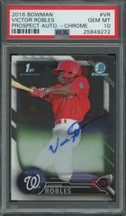 Victor Robles [Chrome] #CPA-VR Baseball Cards 2016 Bowman Prospect Autographs Prices