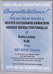 Bobby Lashley [Orange Refractor] Wrestling Cards 2021 Topps Chrome WWE Autographs Prices
