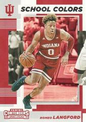 Romeo Langford #9 Basketball Cards 2019 Panini Contenders Draft Picks School Colors Prices