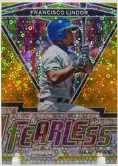 Francisco Lindor [Gold Prizm] #FR-6 Baseball Cards 2021 Panini Prizm Fearless Prices