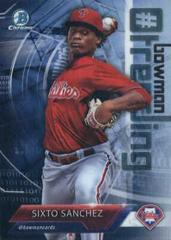 Sixto Sanchez [Orange Refractor] #SS Baseball Cards 2018 Bowman Trending Prices