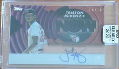 Triston McKenzie [Purple] #GNA-MCK Baseball Cards 2022 Topps Clearly Authentic Generation Now Autographs Prices