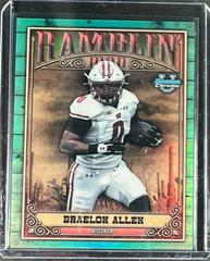 Braelon Allen [Aqua] #RM-4 Football Cards 2023 Bowman Chrome University Ramblin' Man Prices