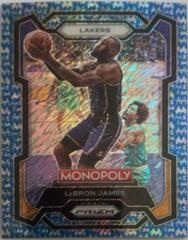 LeBron James [Blue Millionaire Shimmer] Basketball Cards 2023 Panini Prizm Monopoly Prices