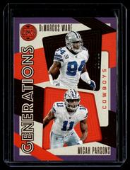 DeMarcus Ware, Micah Parsons [Violet] #GEN-3 Football Cards 2023 Panini Legacy Generations Prices